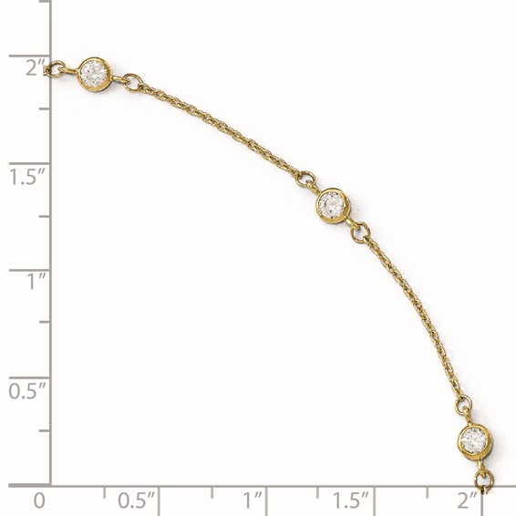 Leslie's Gold CZ Anklet