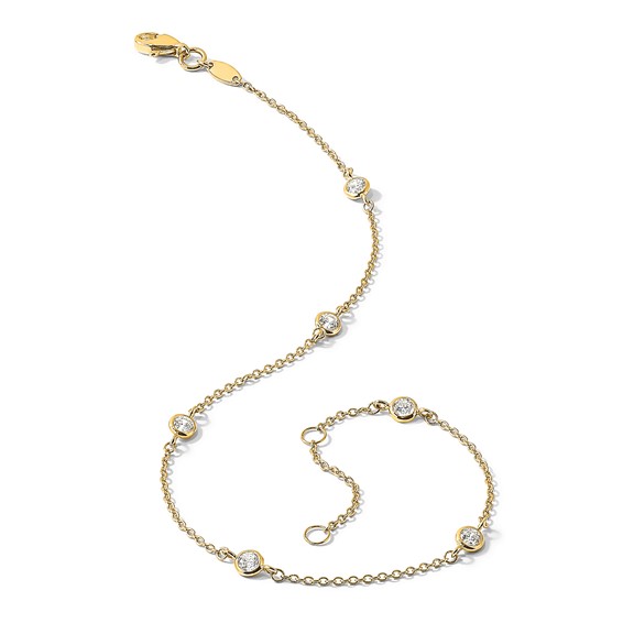 Leslie's Gold CZ Anklet