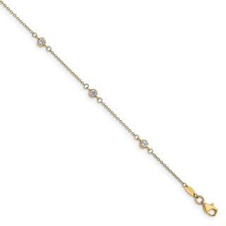 Leslie's Gold CZ Anklet