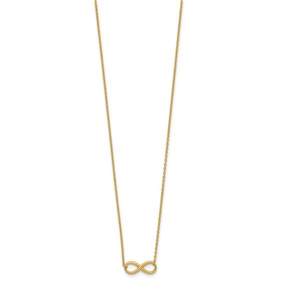 Leslie's 14K Polished Infinity with 2in ext. Necklace