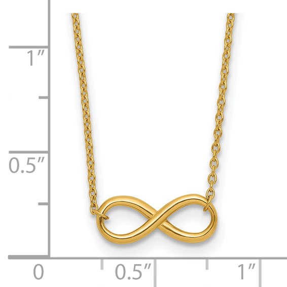 Leslie's 14K Polished Infinity with 2in ext. Necklace