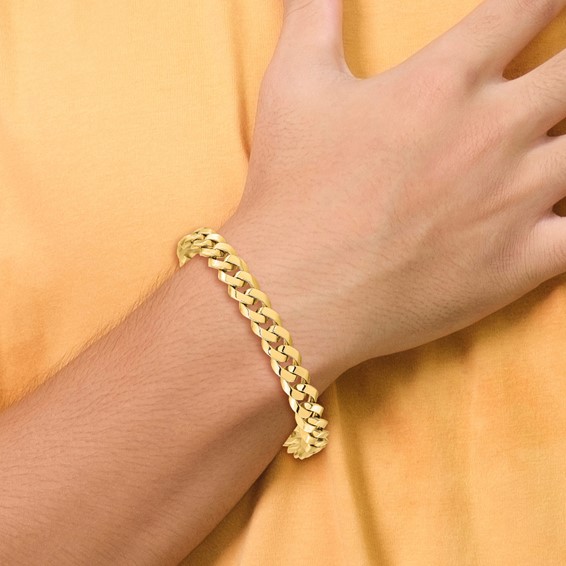 Leslie's 14K 8.5mm Beveled Curb Bracelet