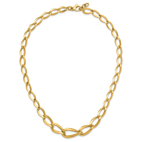 Leslie's 14K Polished Fancy Link Necklace