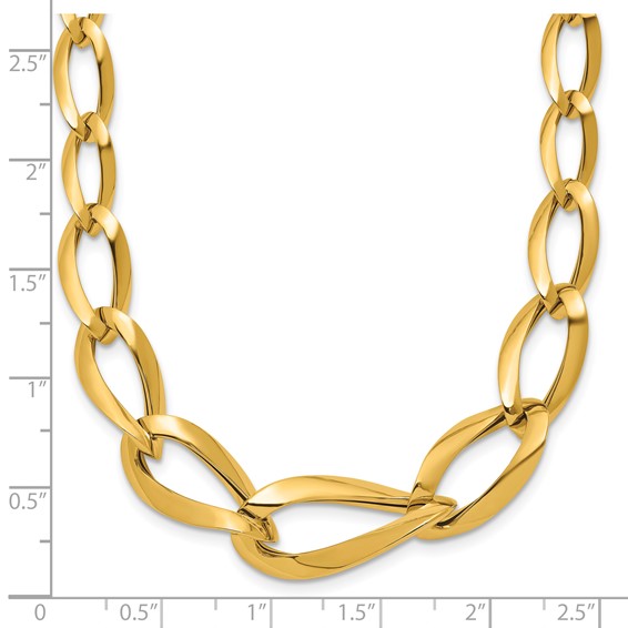 Leslie's 14K Polished Fancy Link Necklace