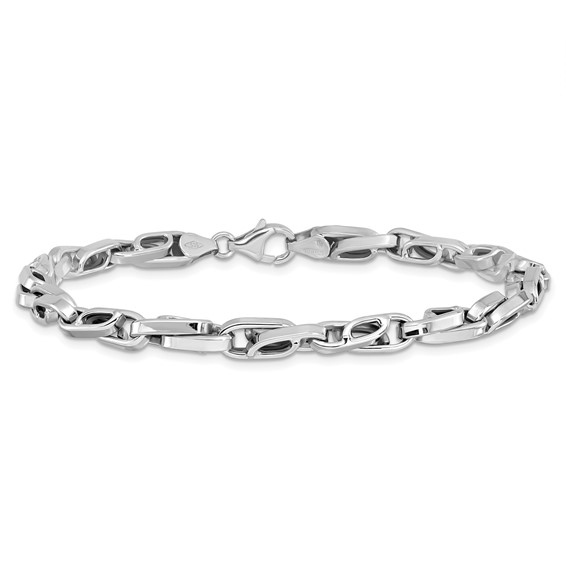 Leslie's 14K White Gold Polished Fancy Link Bracelet