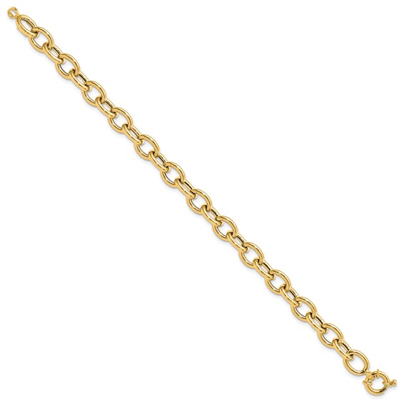 Leslie's 14K Polished Cable Oval Link Bracelet
