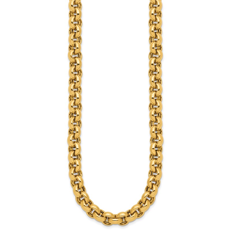 14K Polished Rolo Link Necklace