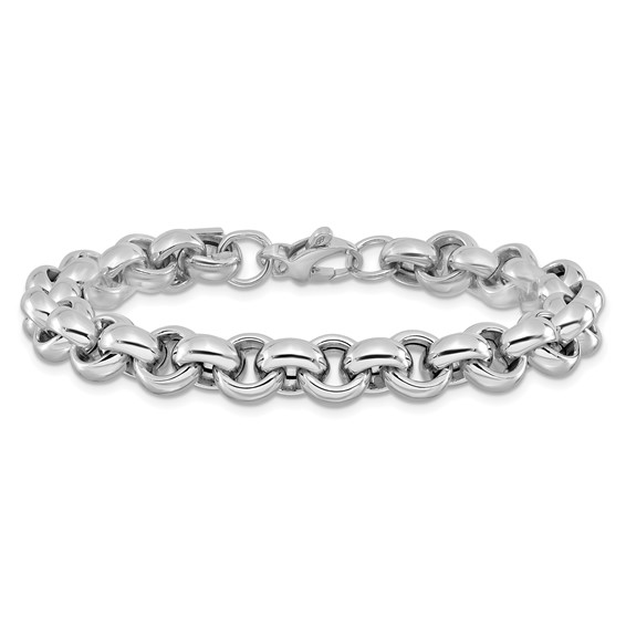 Leslie's 14k White Gold Polished Rolo Link Bracelet