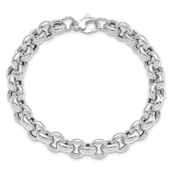 Leslie's 14k White Gold Polished Rolo Link Bracelet