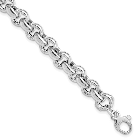 Leslie's 14k White Gold Polished Rolo Link Bracelet