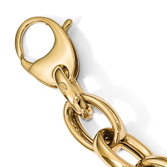 Leslie's 14K Polished Fancy Link 8in w/.5 ext. Bracelet