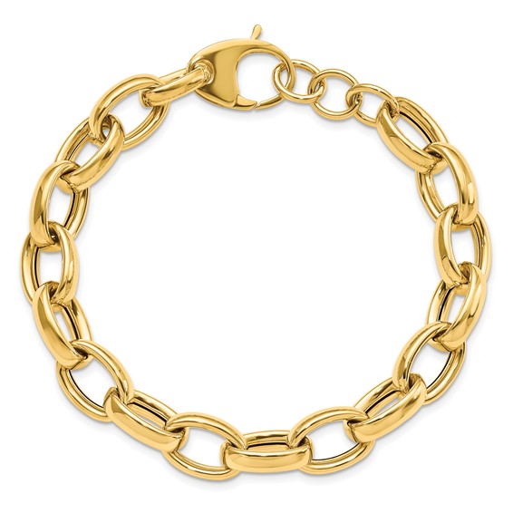Leslie's 14K Polished Fancy Link 8in w/.5 ext. Bracelet