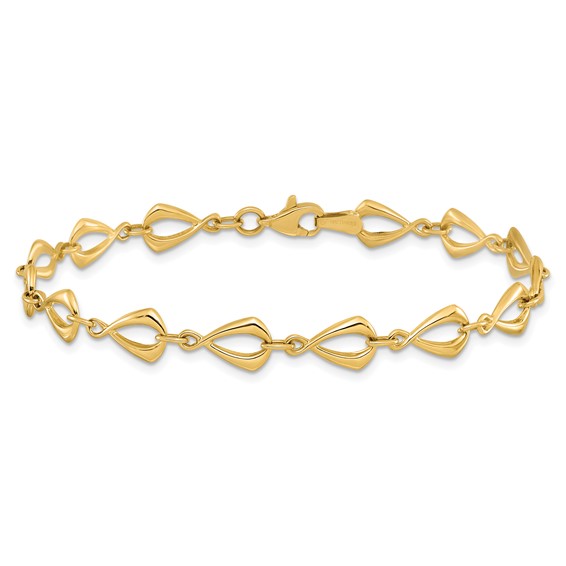 Leslie's 14K Polished Fancy Link 7.5in Bracelet