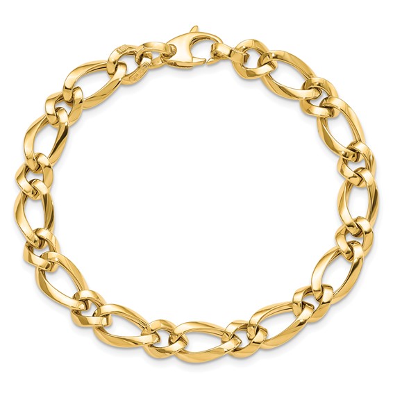 Leslie's 14K Polished Fancy Link 7.5in Bracelet