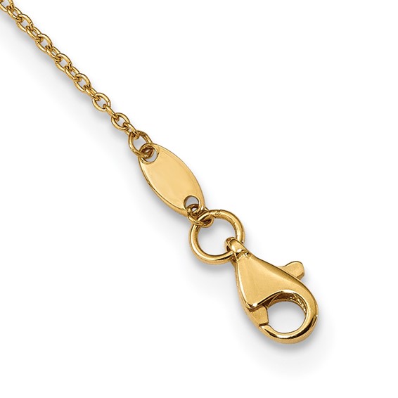 Leslie's 14K Two-tone Satin Triangle Necklace