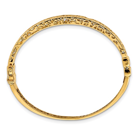Leslie's 14K Polished Hollow Fancy Bangle