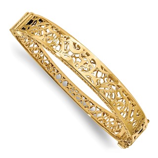 Leslie's 14K Polished Hollow Fancy Bangle