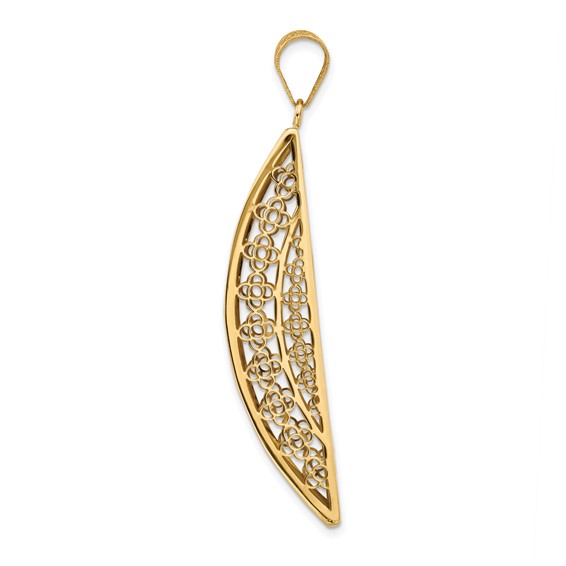 Leslie's 14K Polished Hollow Fancy Pendant