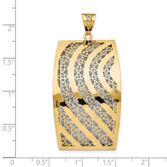 Leslie's 14K Polished Hollow Fancy Pendant
