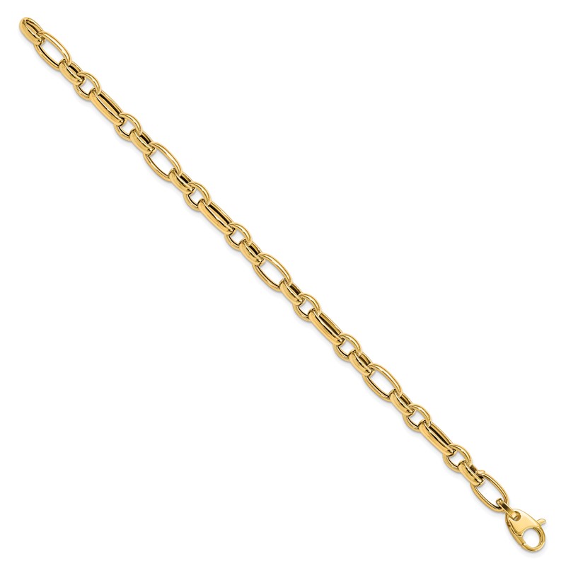 14K Polished Fancy Link Bracelet