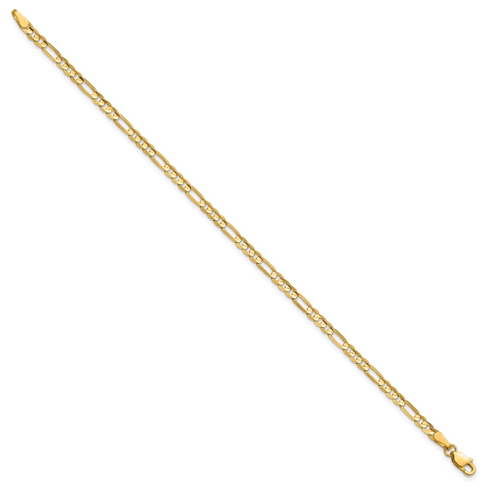 14k 3mm Concave Open Figaro Chain (LFG080-9)