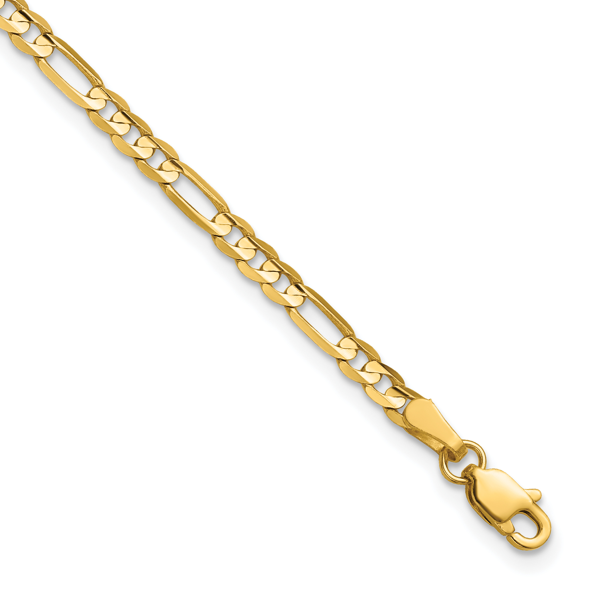 14k 3mm Concave Open Figaro Chain (LFG080-9)