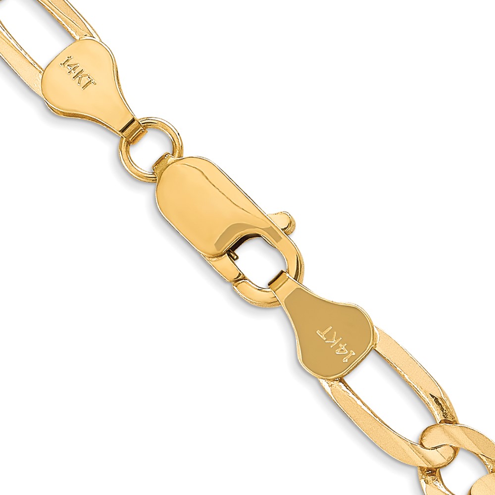 14K 18 inch 6mm Concave Open Figaro with Lobster Clasp Chain (LFG160-18)