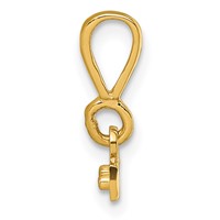 14K Yellow Gold Large Diamond -cut Top Pendant view 2