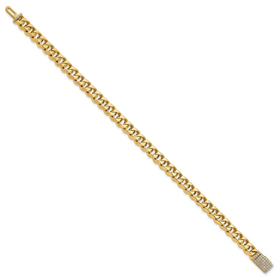 Gold Hand-Polished Heavy Link Diamond Clasp Chain