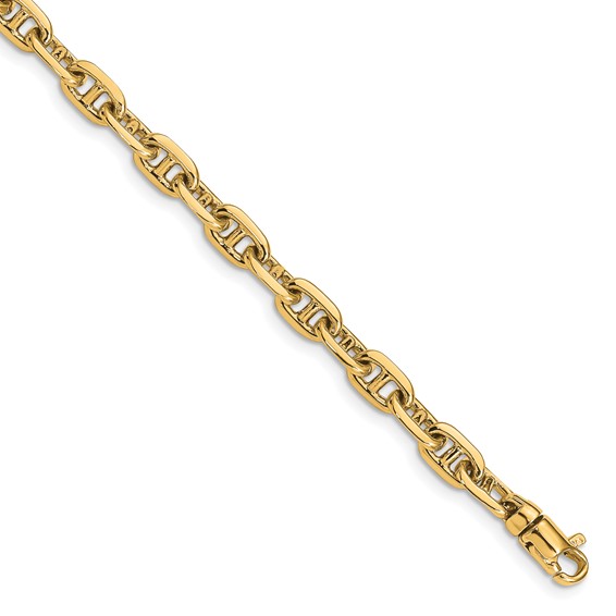 5.1mm Hand-polished Fancy Link Chain Bracelets