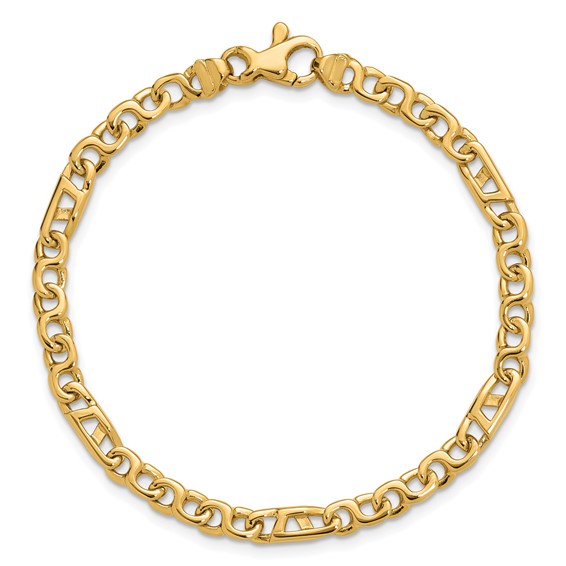 Gold Hand-Polished Fancy Link Chain
