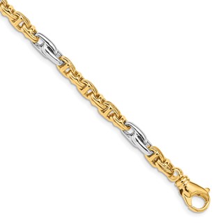 Gold Hand-polished Fancy Link Bracelet