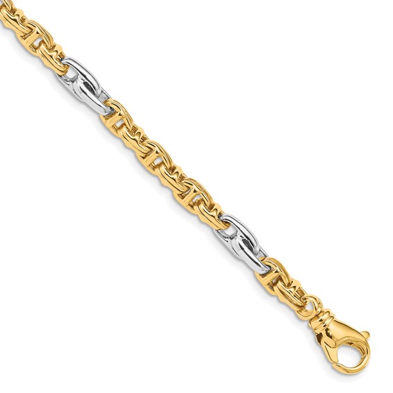Gold Hand-polished Fancy Link Bracelet