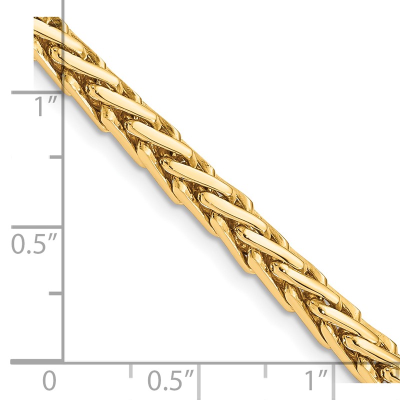 14K 20 inch 4.4mm Hand Polished Flat-Edged Woven Link with Lobster Clasp Chain