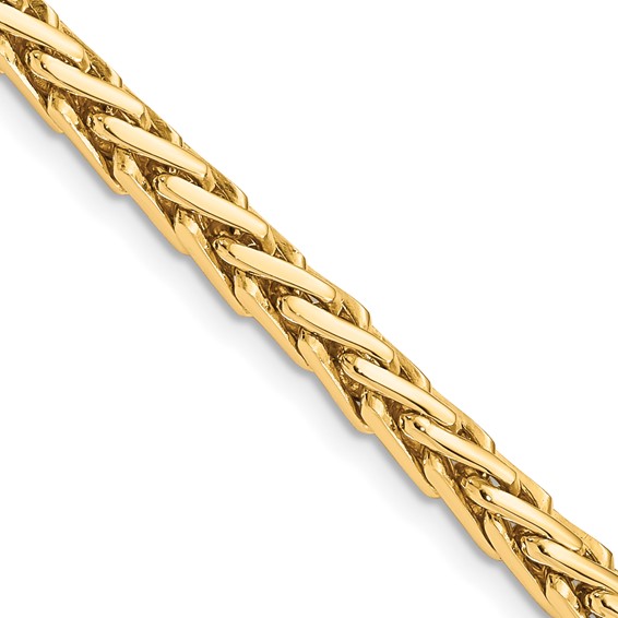 Gold Hand-Polished Flat-Edged Woven Link Chain