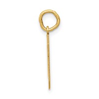 14K Yellow Gold Medium Polished Number 0 Charm view 2