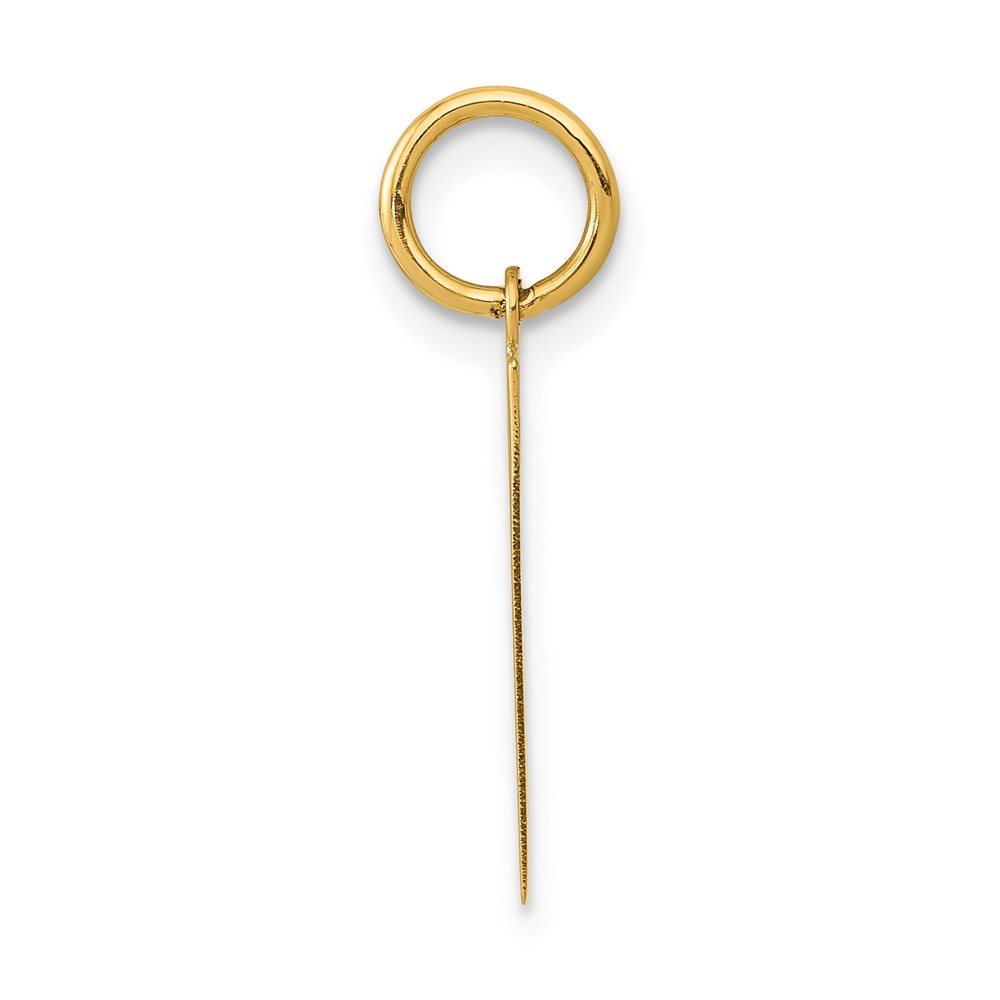 14k Medium Polished Number 1 Charm (LM01)