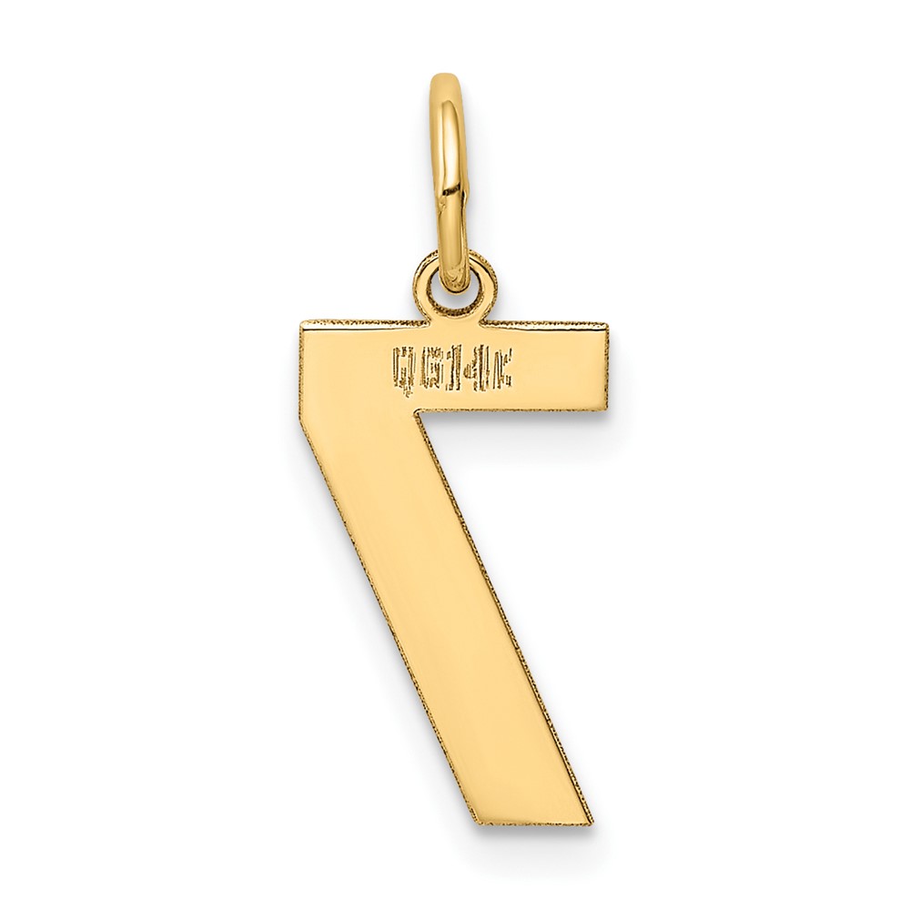 14k Medium Polished Number 7 Charm (LM07)