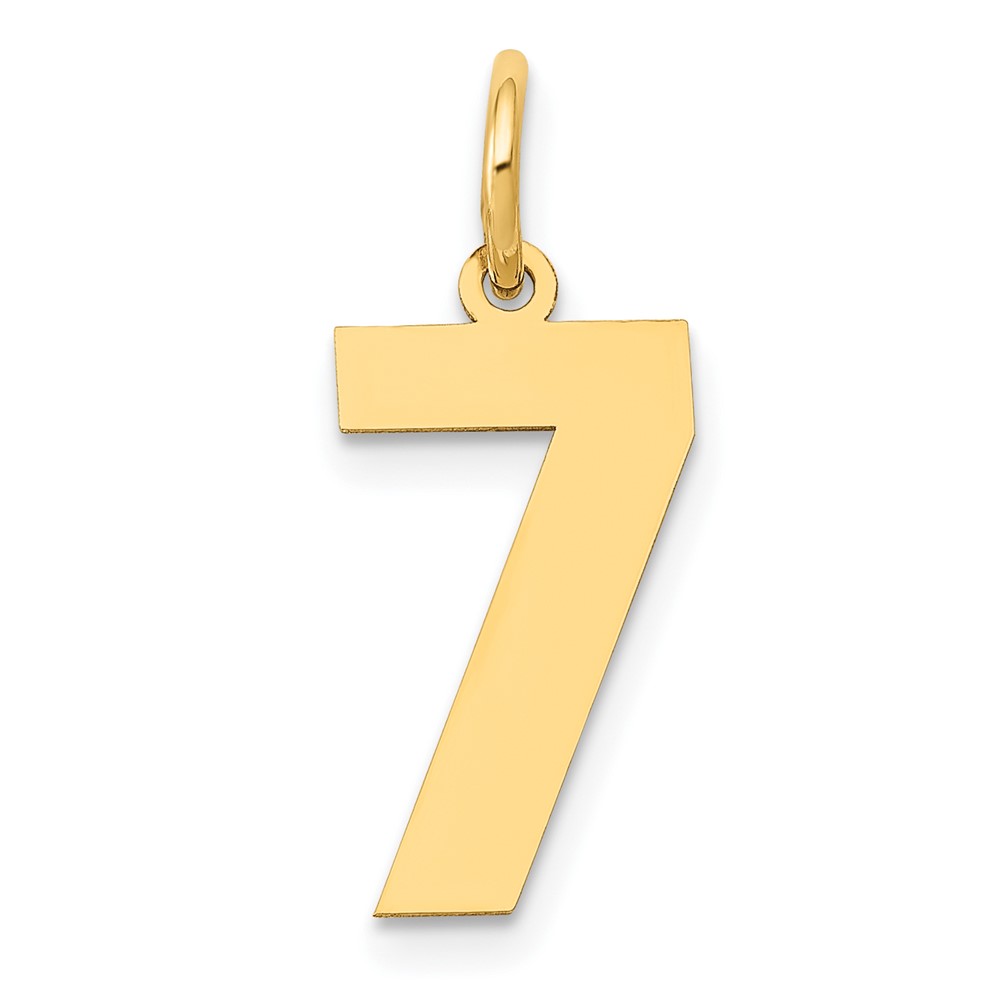 14k Medium Polished Number 7 Charm (LM07)