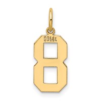 14K Medium Polished Number 8 Charm view 3