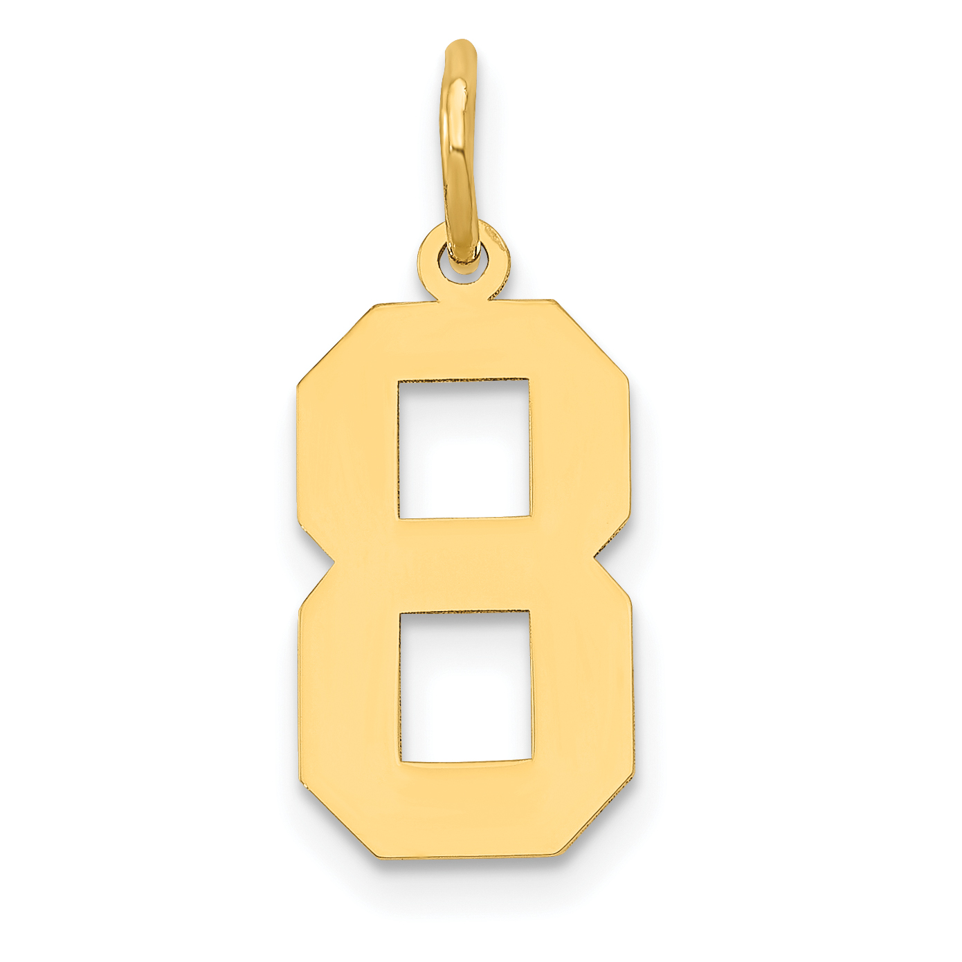14k Medium Polished Number 8 Charm (LM08)