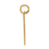 14K Yellow Gold Medium Polished Number 17 Charm view 2