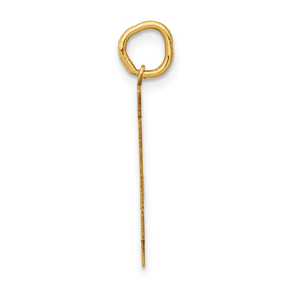 14k Medium Polished Number 34 Charm (LM34)