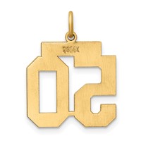 14K Yellow Gold Medium Polished Number 50 Charm view 3
