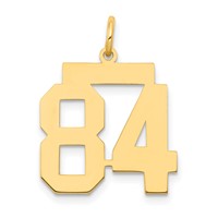 14K Yellow Gold Medium Polished Number 84 Charm view 1