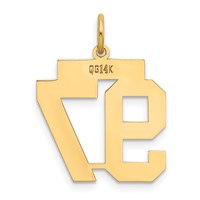 14K Medium Polished Number 97 Charm view 3