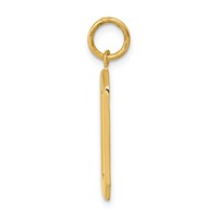 14K Yellow Gold Large Polished Number 0 Charm view 2