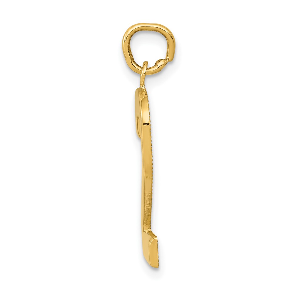 14k  Large Polished Number 2 Charm (LP02)