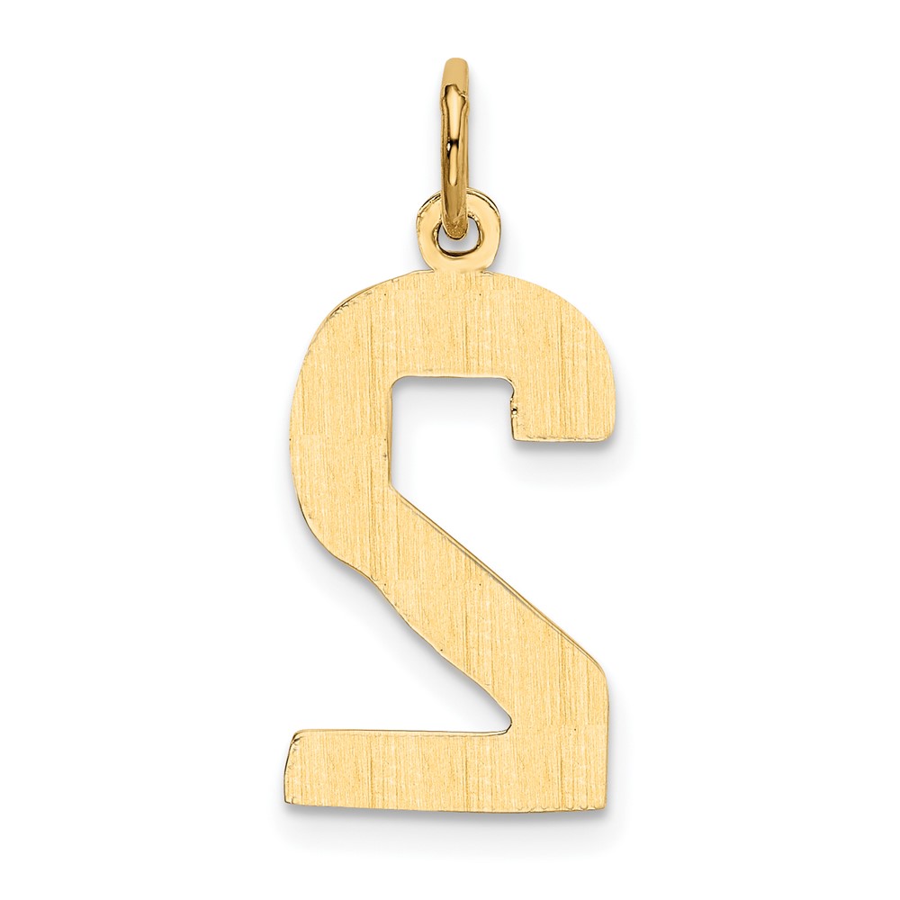 14k  Large Polished Number 2 Charm (LP02)