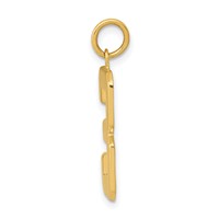 14K Large Polished Number 3 Charm view 2
